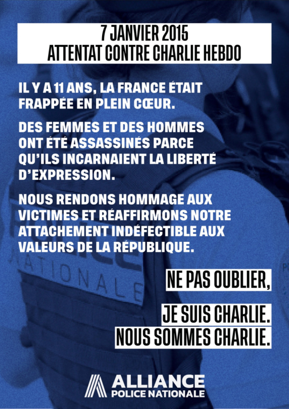 7  JANVIER 2015 ATTENTAT CHARLIE HEBDO